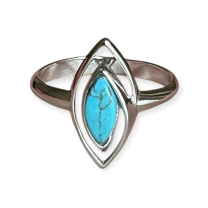 Turquoise Ring in 925 Silver