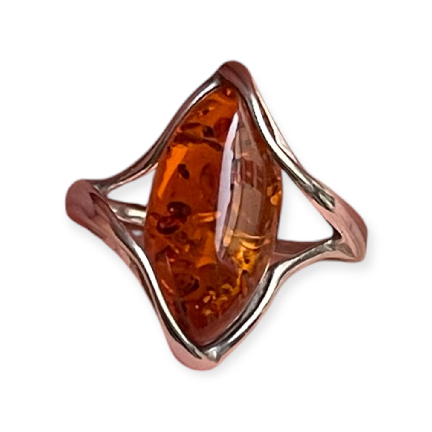 Bague Ambre en Argent 925