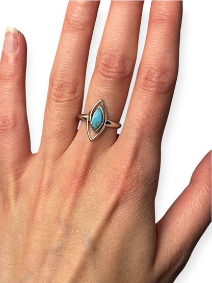 Turquoise Ring in 925 Silver