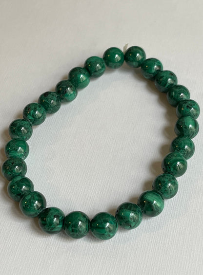 Bracelet Chakra du Coeur en Malachite - Divine Harmonie