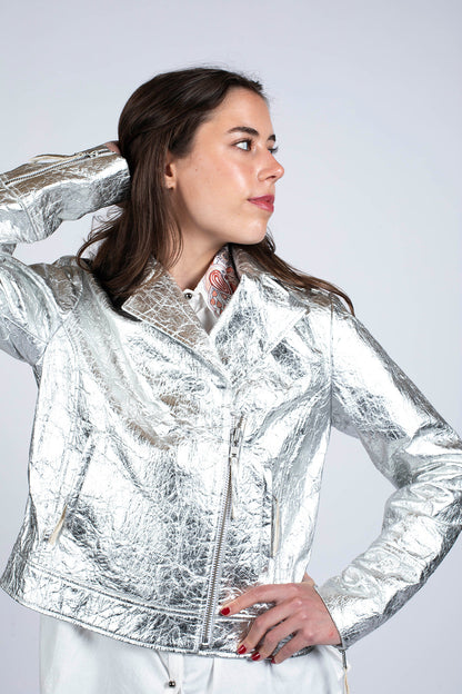 Veste perfecto Ananas Silver zippée 