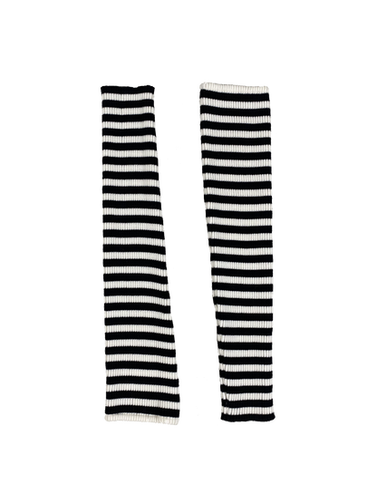 Robe Céphée devant rayé noir et écru