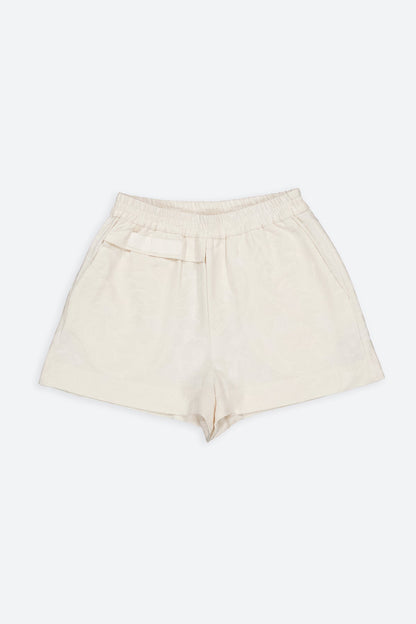 The short shorts have minimal modern aesthetics design allowing comfort and bringing self-confidence. This unique piece is made locally in Paris to reduce environmental impact and guarantee high quality and durability of the products.