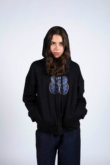 sweat à capuche avec poche unisexe en coton bio certifié GOTS