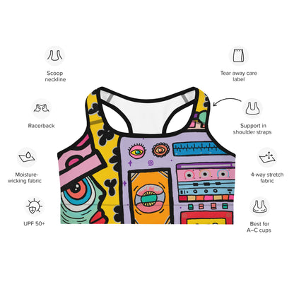 Brassière de sport 'Alien'