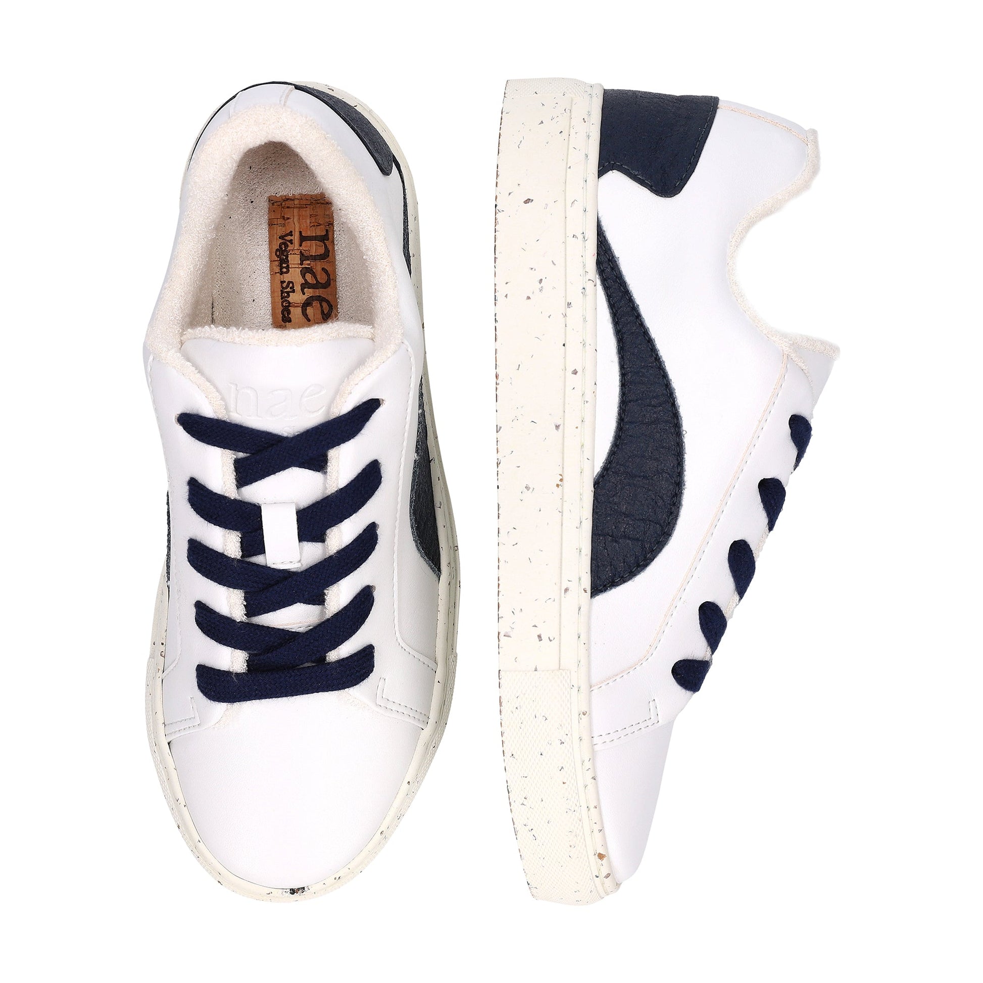 Baskets basses blanches véganes unisex Apple Leather Piñatex Bambou minimalistes