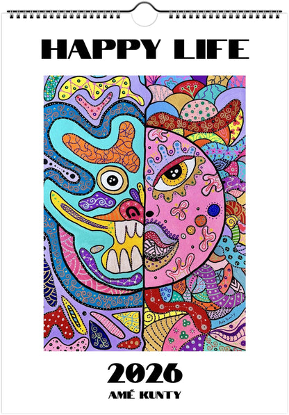 Wall Calendar Happy Life 2026