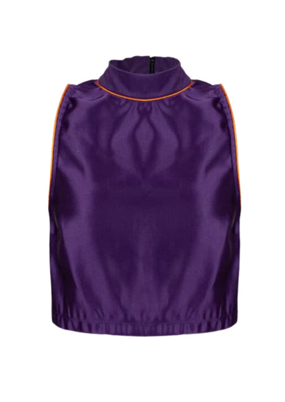 Crop top Suzette - Violet Satiné