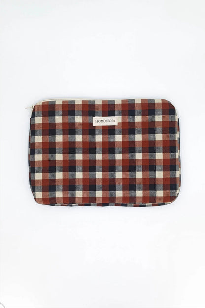 Cinnamon plaid computer cover