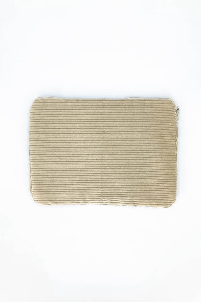 Frida beige ribbed velvet tablet cover