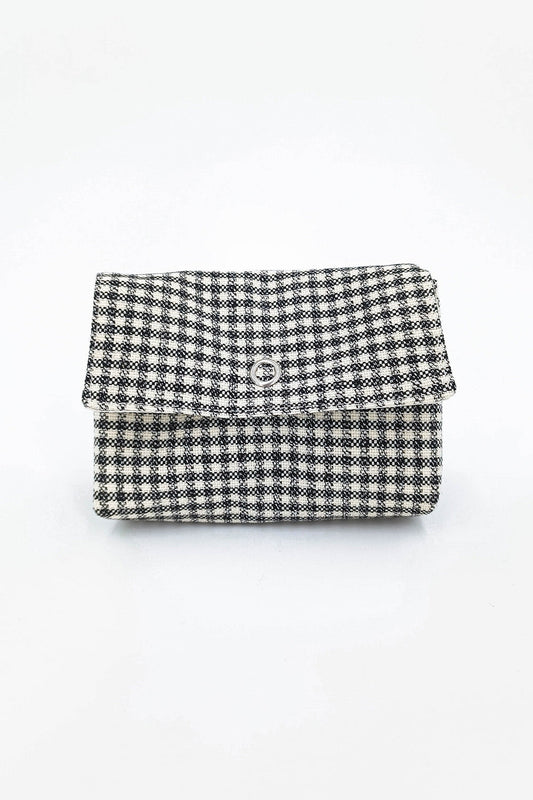 Mini pochette Françoise vichy noir & blanc