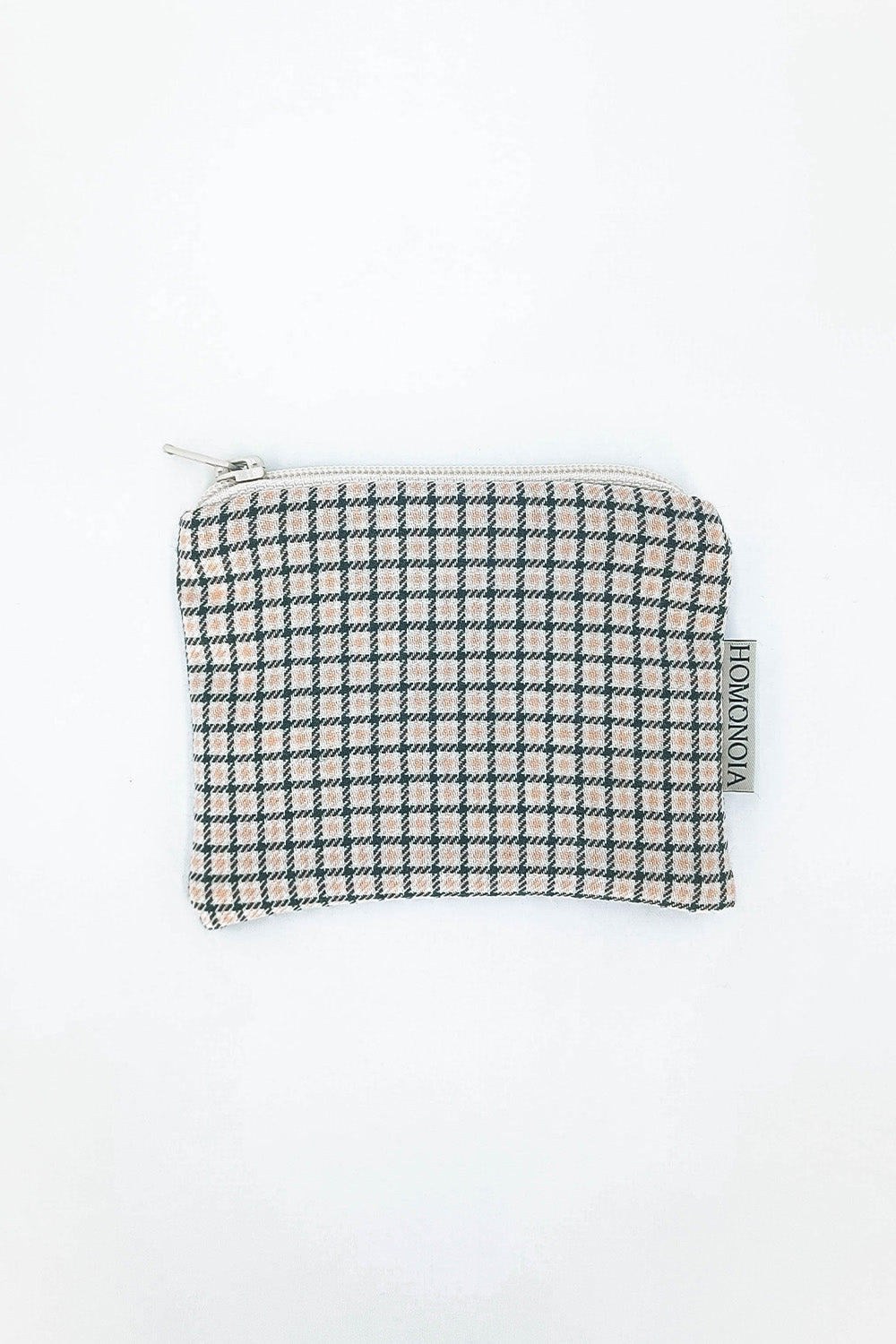 Clara green &amp; pink checkered purse