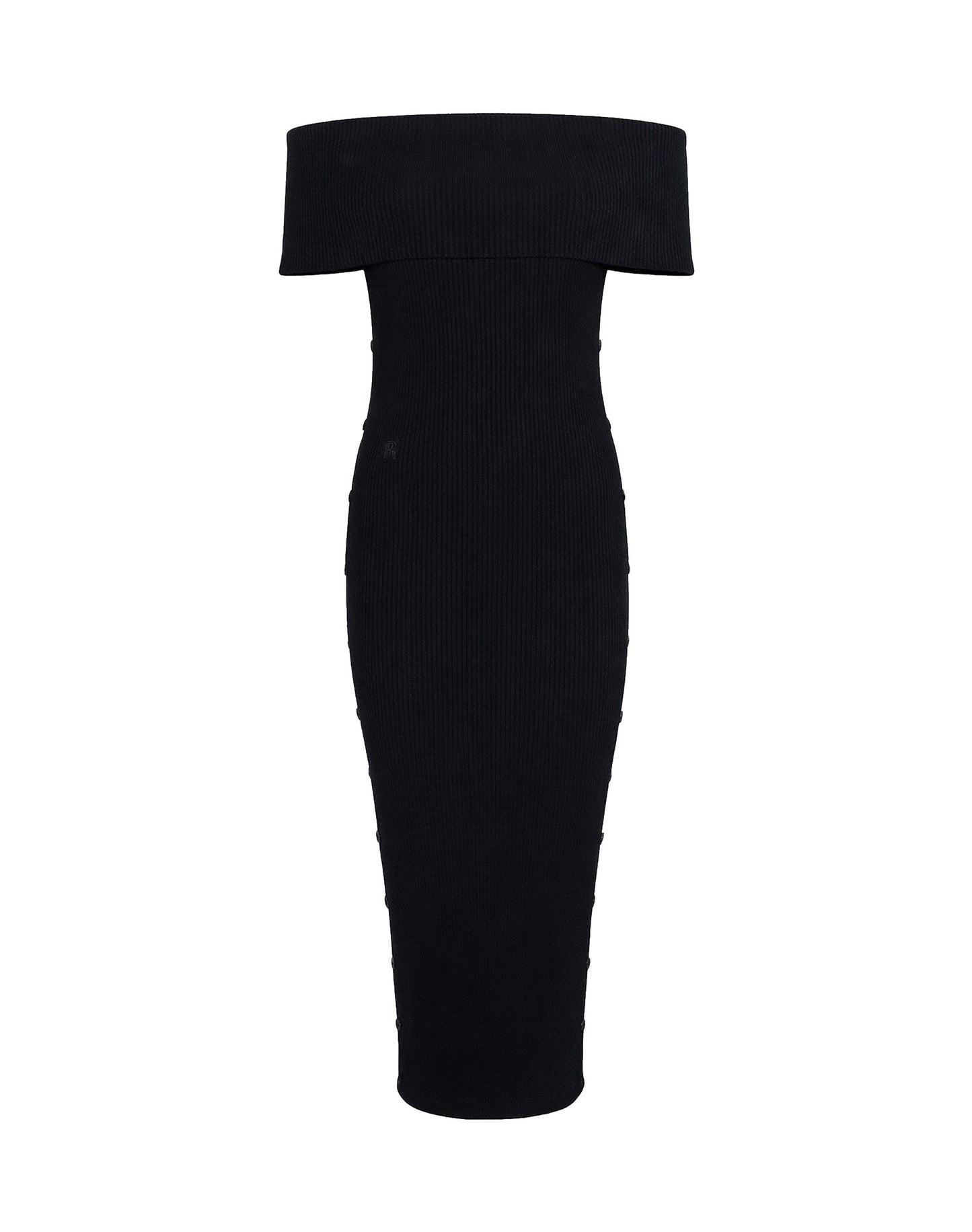 Robe Céphée en laine mérinos noire