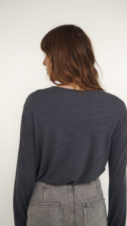 T-shirt manches longues laine YOAN 001.