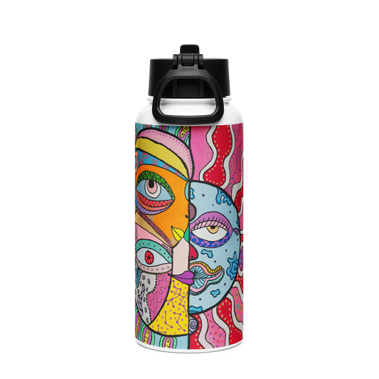 Stainless Steal Water Bottle 'Mooning' 1L