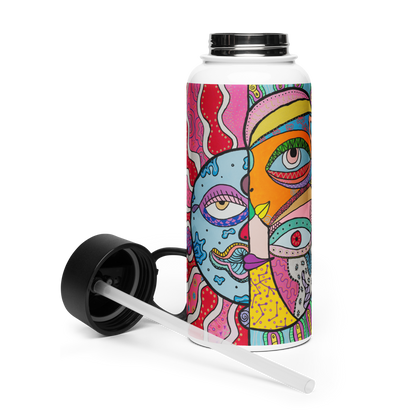 Stainless Steal Water Bottle 'Mooning' 1L