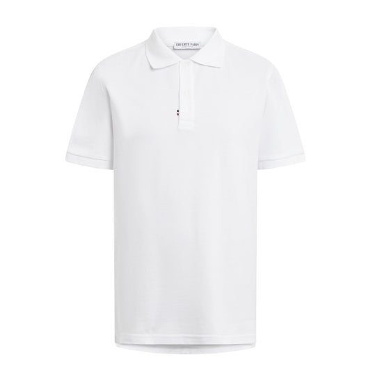 White Organic Cotton Polo – Made in France