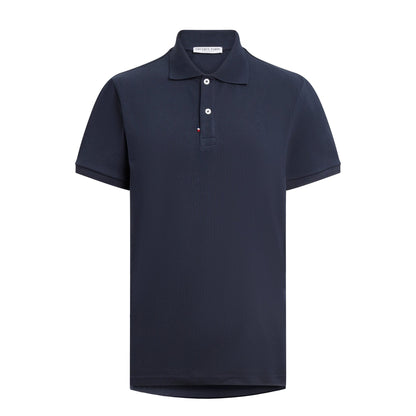 Navy Organic Cotton Polo – Made in France