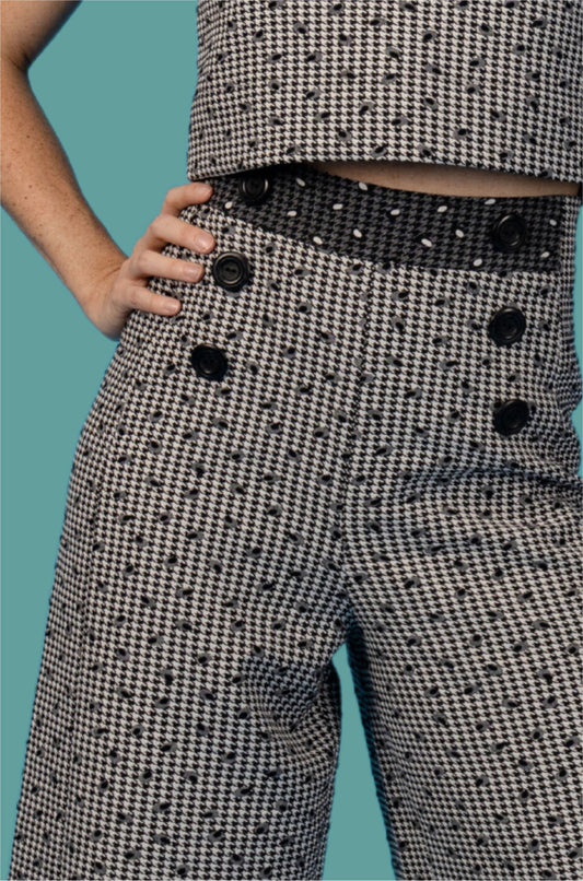 Pantalon pont Yvette -  Pieds de Poule