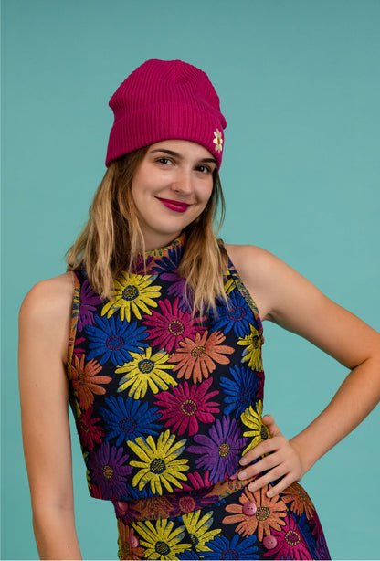 Crop top Suzette - Flower Power
