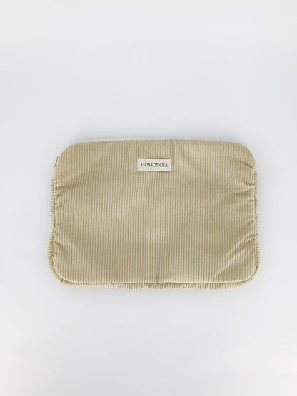 Beige Corduroy Computer Sleeve