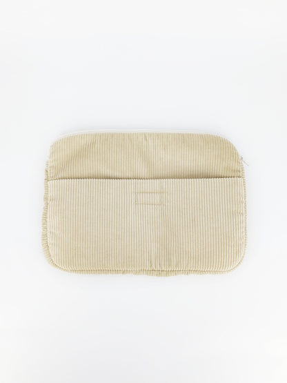 Beige Corduroy Computer Sleeve