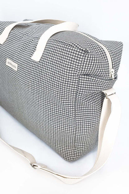 Sac week-end Jeanne vichy noir & blanc