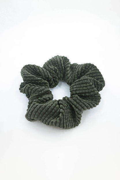 Forest Green Corduroy Scrunchie