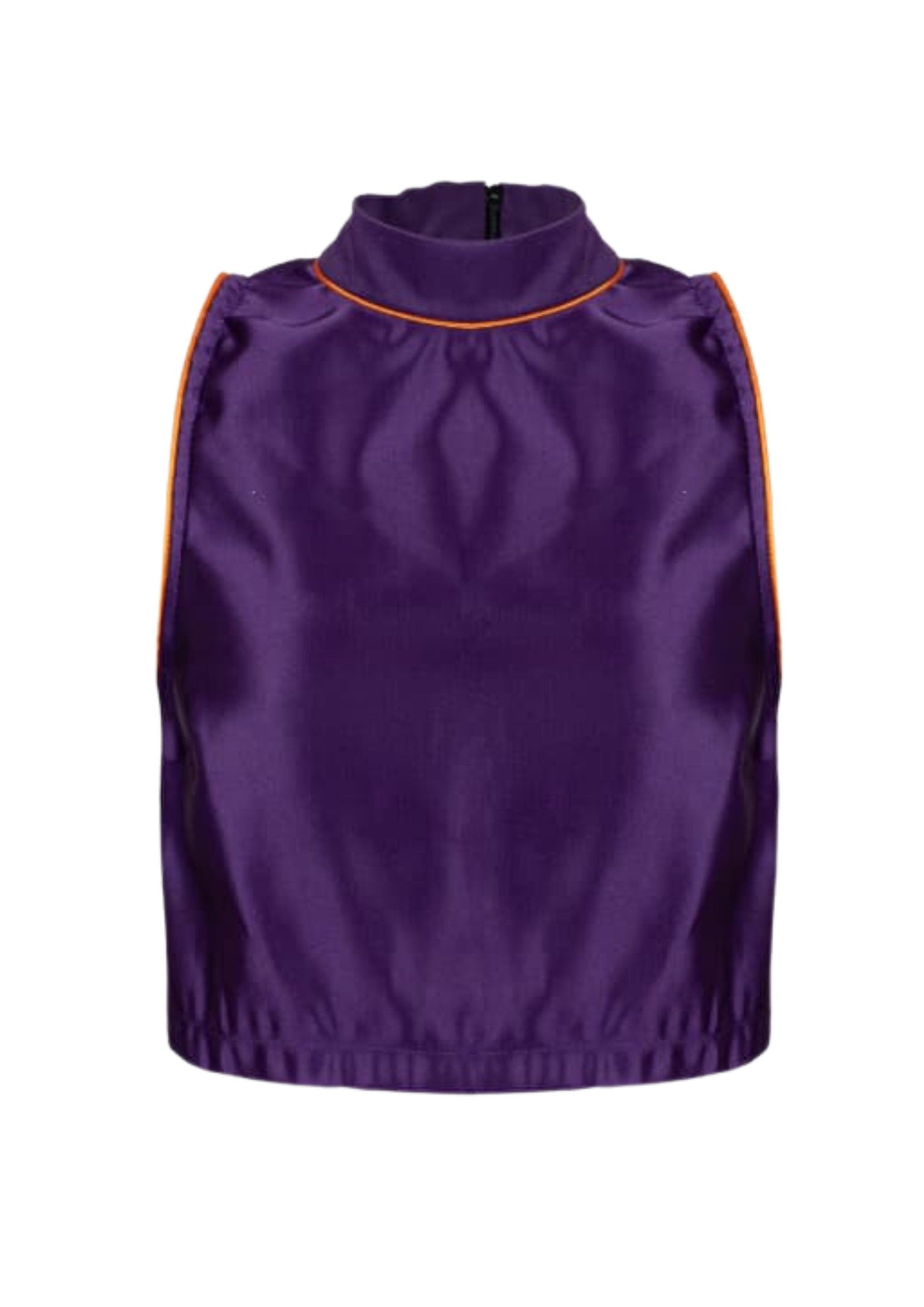 Suzette Crop Top - Satin Purple