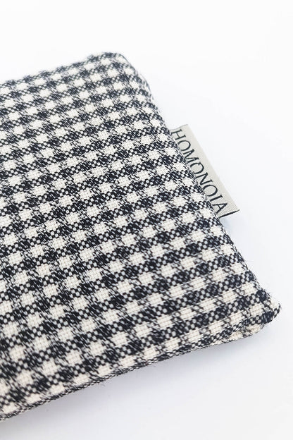 Clara black &amp; white gingham purse