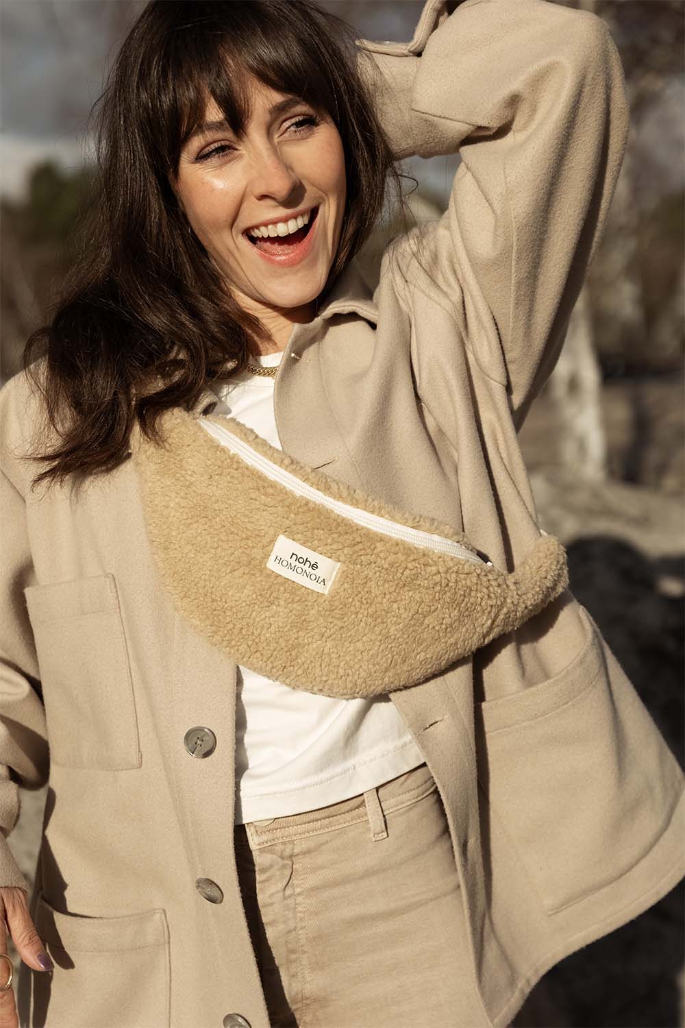Banane en polaire beige
