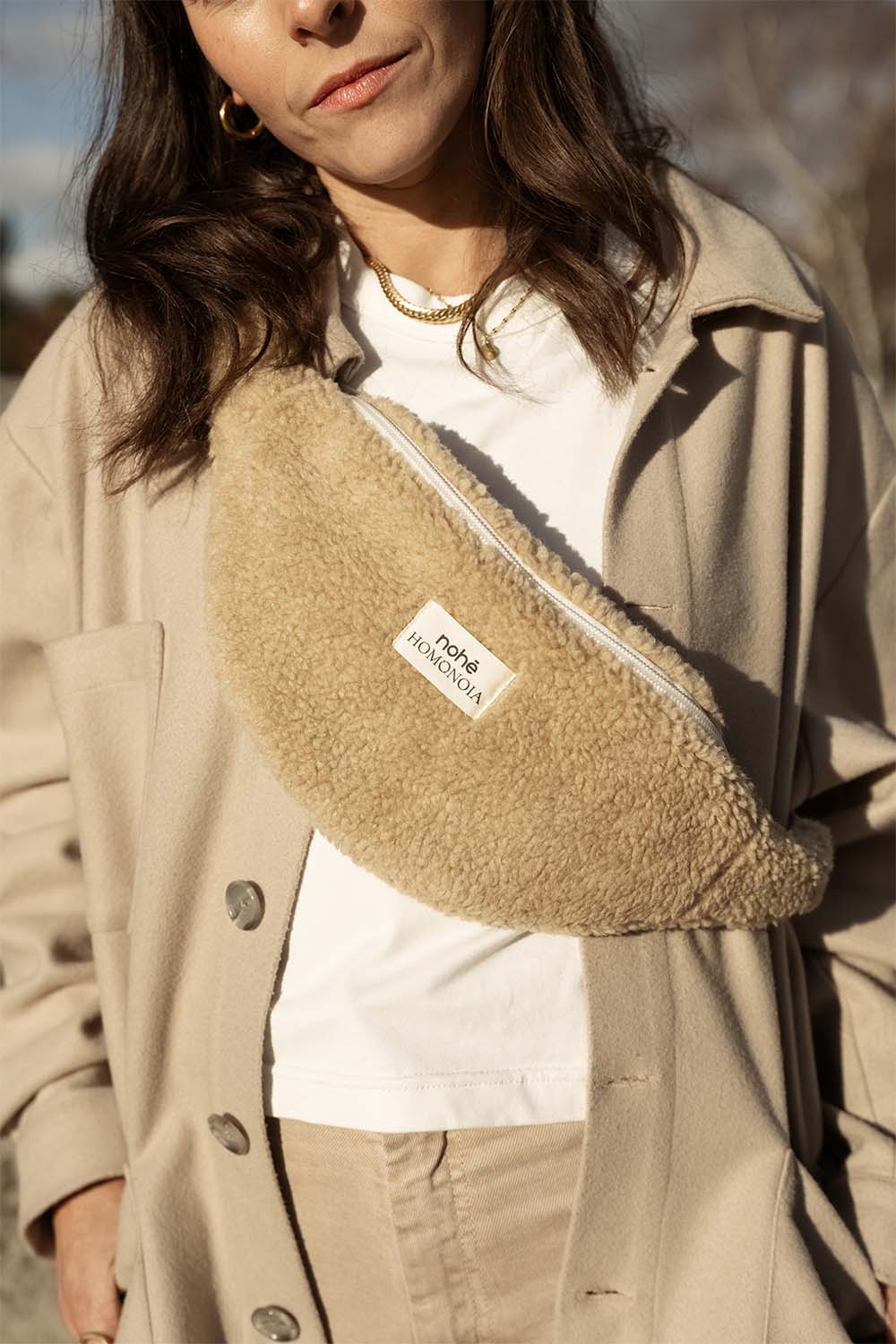 Banane en polaire beige